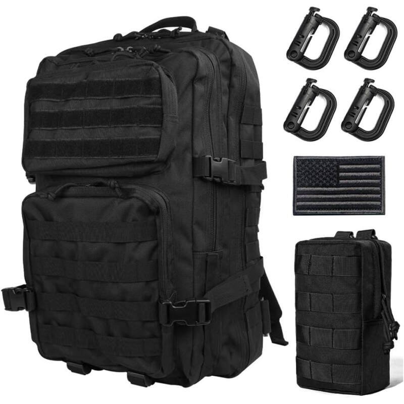 Black Tactical Backpack, Military Backpack, Molle Backpack