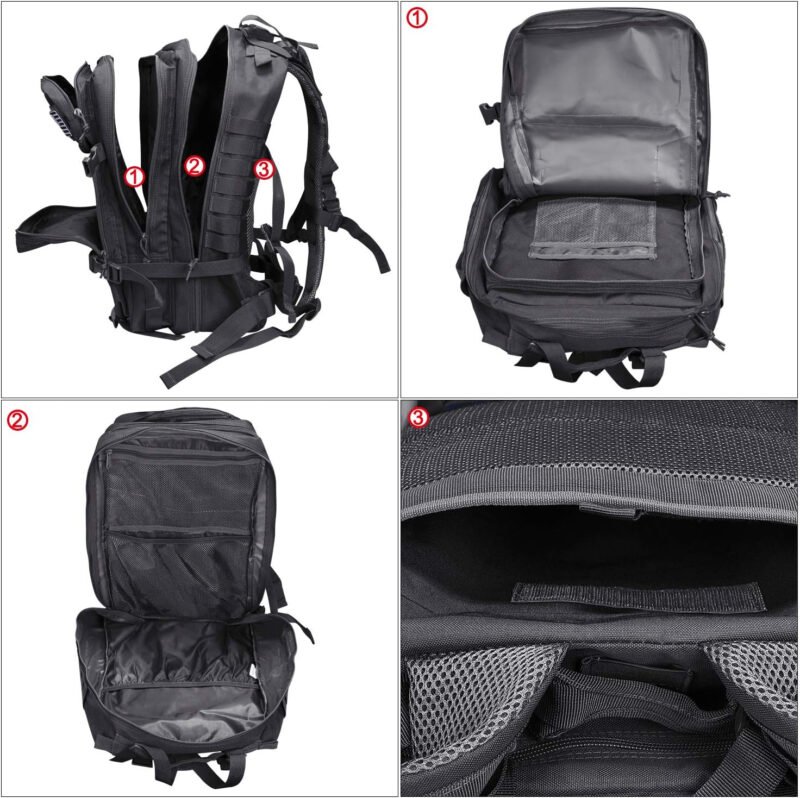 Prospo 40L Military Tactical Shoulder Backpack for Assault Survival Molle Bag Pack Fishing Backpack for Tackle Storage