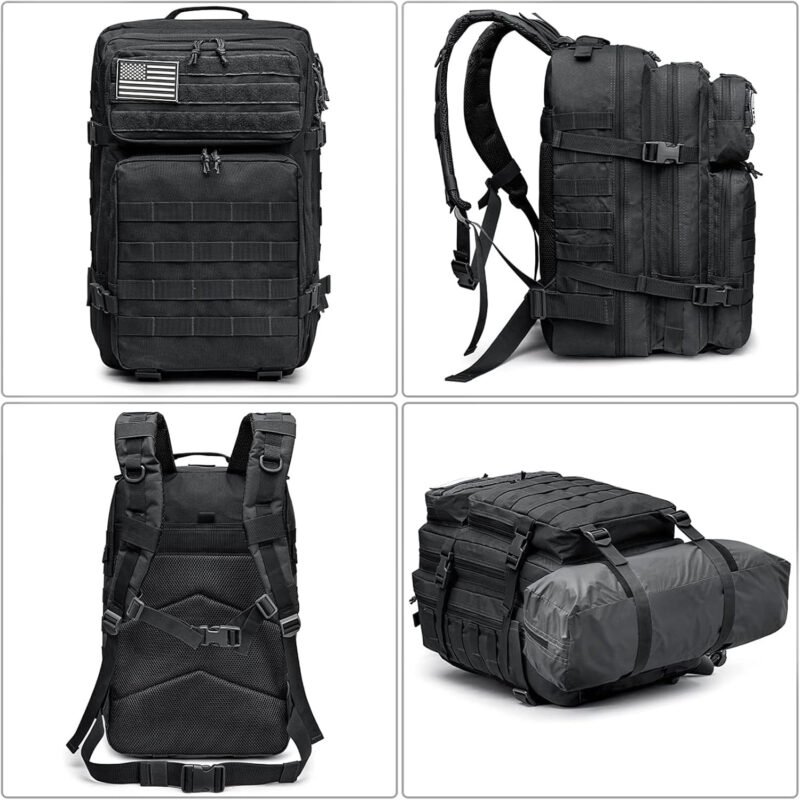 G4Free 40L Military Tactical Backpack 3 Day Assault Survival Molle Pack Bug Out Bag Fishing Backpack Rucksack