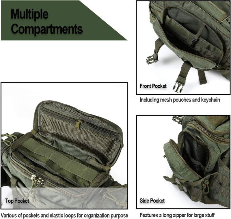 SHANGRI-LA Tactical Range Bag Outdoor Sling Backpack Hiking Fanny Waist Pack