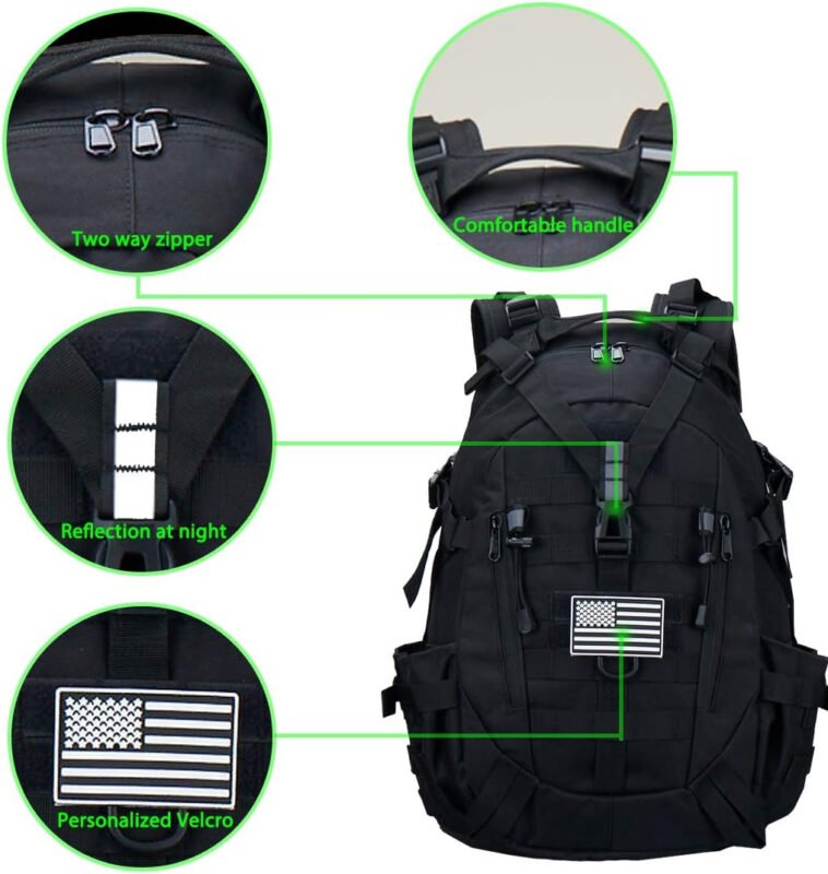 Tactical Backpack Military Molle Bag Camping Trekking Fishing Gym Traveling Motorcycle Hiking Daypack