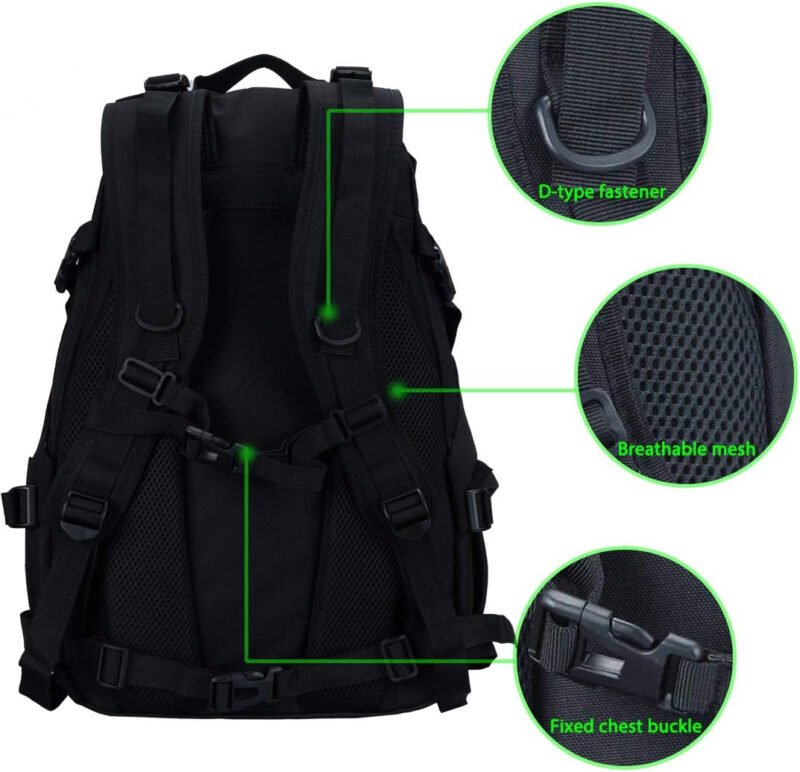 Tactical Backpack Military Molle Bag Camping Trekking Fishing Gym Traveling Motorcycle Hiking Daypack