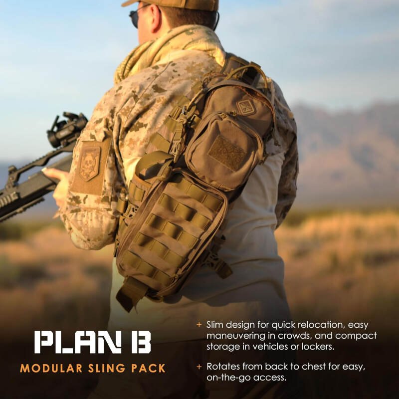 Evac Plan-B(TM) Sling Pack w/ MOLLE by Hazard 4(R) – Black