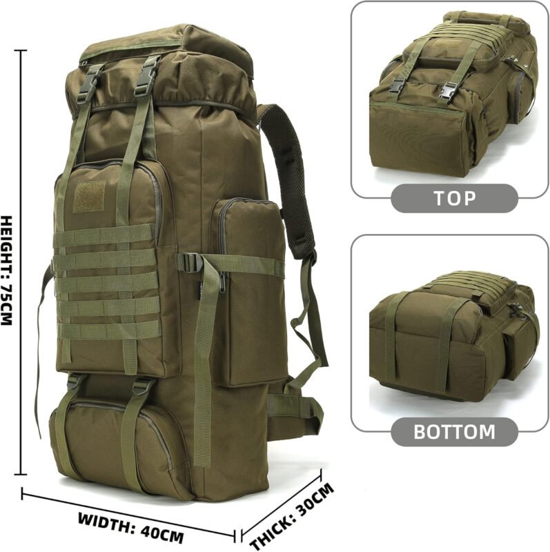 King’sGuard 70L Camping Hiking Backpack Tactical Backpack Military Molle Rucksack Backpack for Outdoor