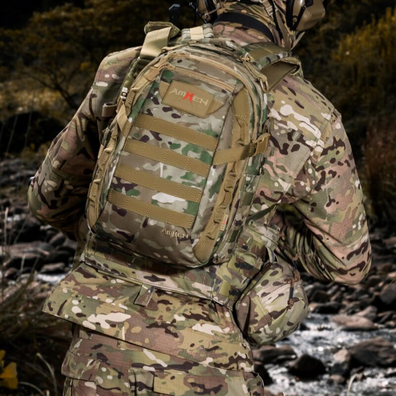 Tactical Backpack Military Army Molle Bag Outdoor Rucksack Water Resistant Daypack 1 day Assault Pack Small 21L (Camo)