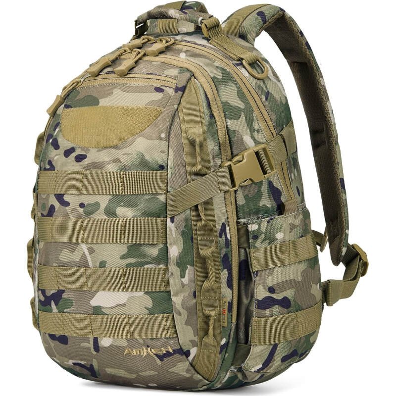 Tactical Backpack Military Army Molle Bag Outdoor Rucksack Water Resistant Daypack 1 day Assault Pack Small 21L (Camo)