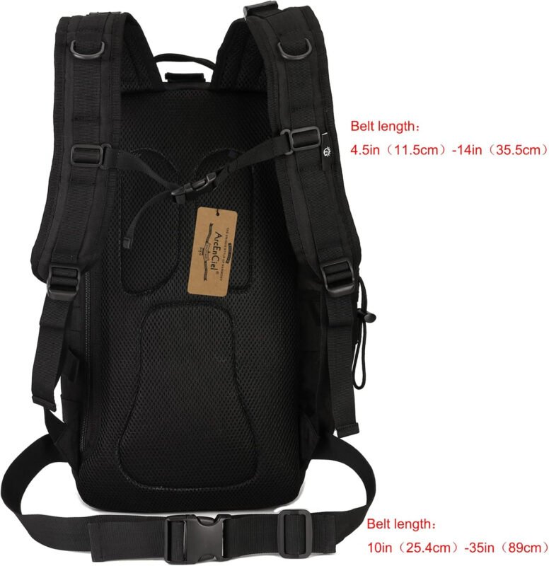 ArcEnCiel Hydration Pack Motorcycle Backpack Tactical Bag with Patch without Waterbladder
