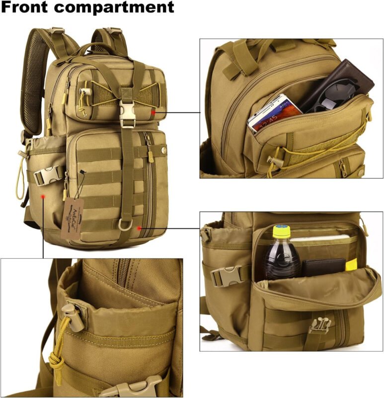 ArcEnCiel Hydration Pack Motorcycle Backpack Tactical Bag with Patch without Waterbladder