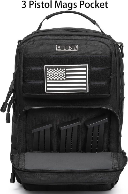 ATBP Tactical Sling Backpack With Holster Military Crossbody Bag for Men Single Shoulder Back Pack 10L