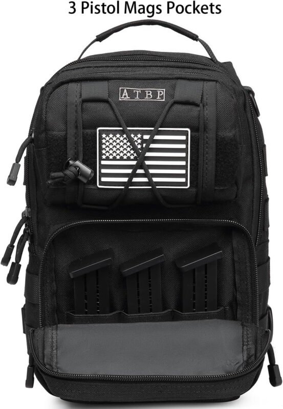 ATBP Tactical Sling Backpack Bag Pack for Men Military One Strap Shoulder Backpack Crossbody Bag With Holster 10 Liters