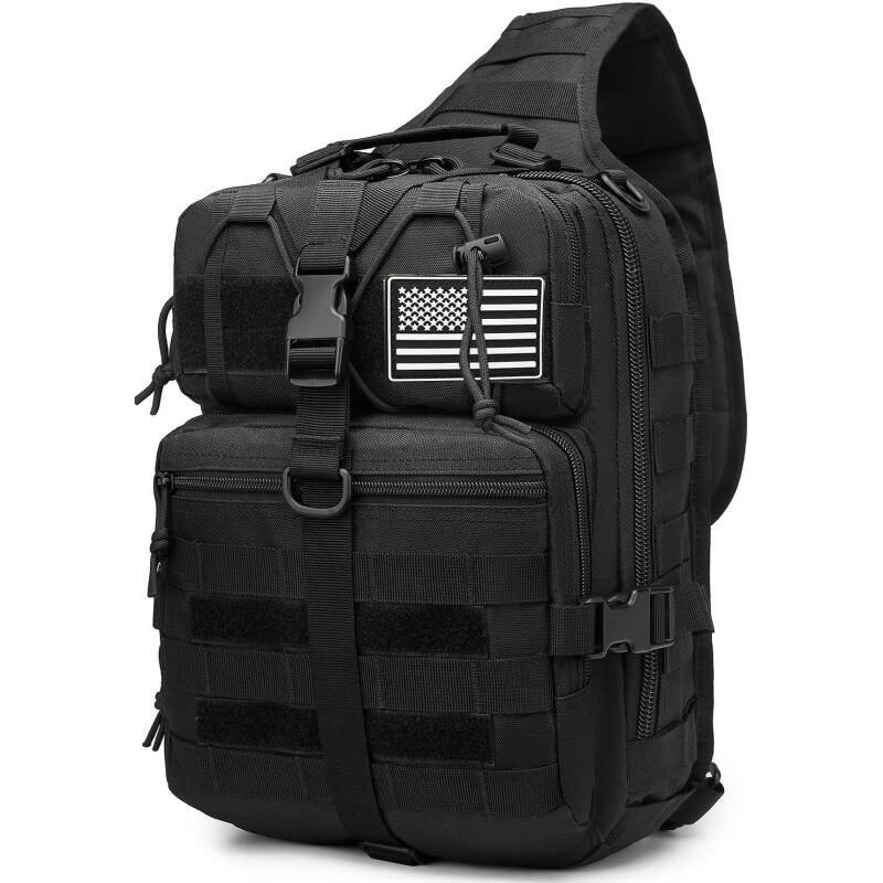 ATBP Tactical Sling Backpack Bag Military Shoulder Bag Pack for Men Molle Crossbody Bag 15L