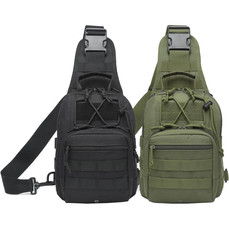 ATBP Small Tactical Sling Backpack Bag for Men Military Shoulder Bag Pack EDC Crossbody Bag for Hiking 7 Liters