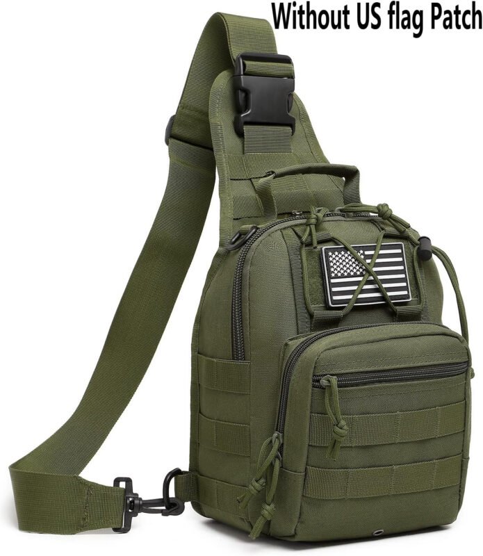 ATBP Small Tactical Sling Backpack Bag for Men Military Shoulder Bag Pack EDC Crossbody Bag for Hiking 7 Liters