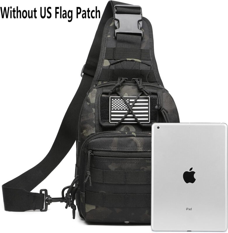 ATBP Small Tactical Sling Backpack Bag for Men Military Shoulder Bag Pack EDC Crossbody Bag for Hiking 7 Liters
