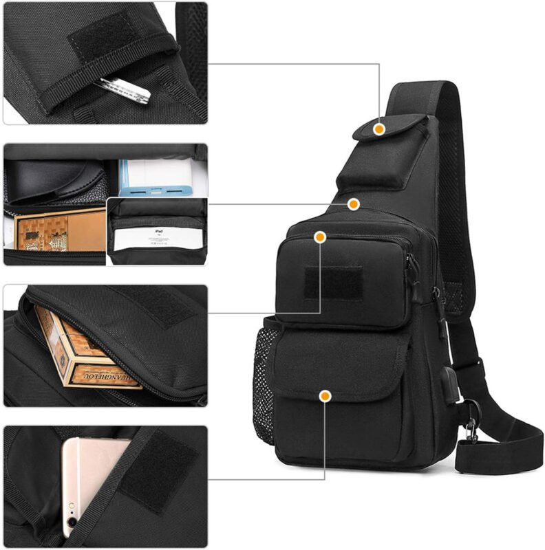 BAIGIO Tactical Chest Sling Bag Crossbody Pack One Strap Shoulder Backpack