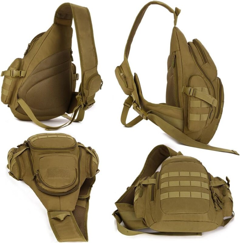 Tactical Backpack Single Shoulder Bag Portable Sling Pack Crossbody Chest Bag
