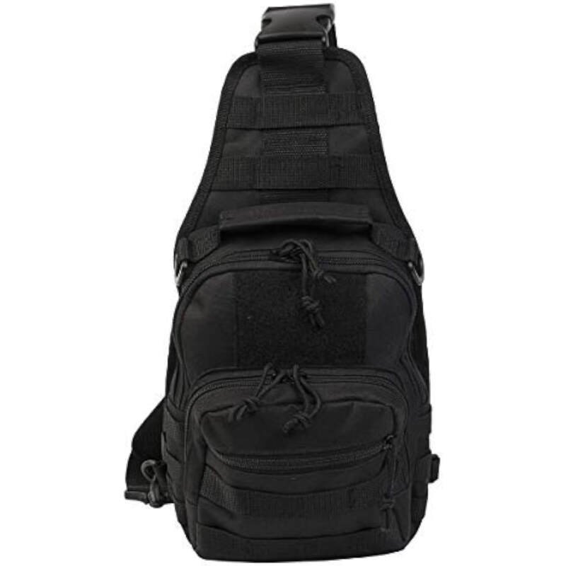 DEPARTED Tactical Sling Pack Military Rover Shoulder Daypack Outdoor Chest Pack Shoulder Backpack for Fly Fishing Camping Hiking Trekking Bag for Men and Women
