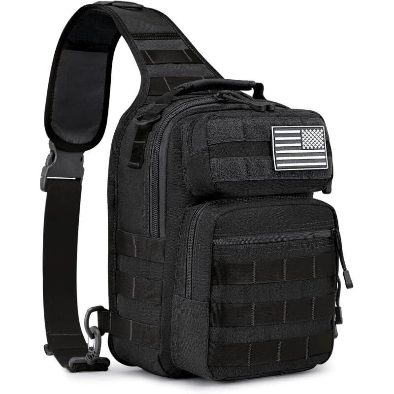 G4Free Tactical Sling Bag Backpack Military Rover Shoulder Sling Pack Molle EDC Small Crossbody Chest Pack