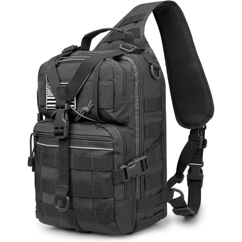 G4Free Tactical Sling Backpack Big Molle EDC Assault Range Bag Pack Military Style for Concealed Carry