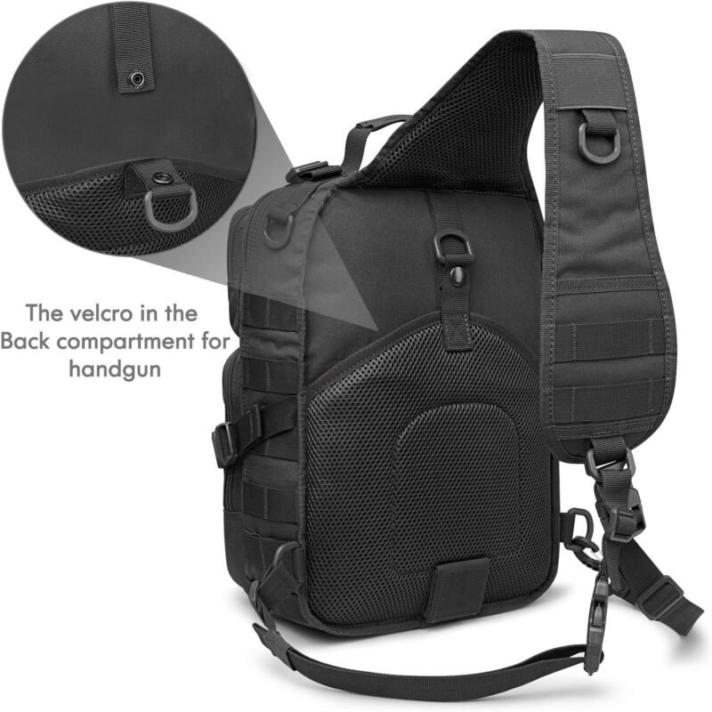 G4Free Tactical Sling Backpack Big Molle EDC Assault Range Bag Pack Military Style for Concealed Carry