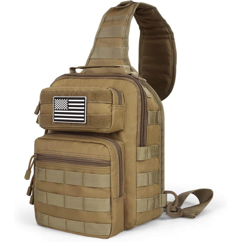HAOMUK Tactical Sling Bag Backpack Military Rover Shoulder Sling Pack Small EDC Crossbody Chest Bag for Men