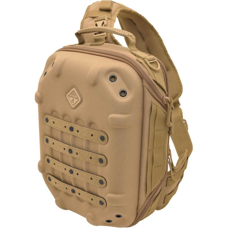 HAZARD 4 Hibachi – Light Shell Sling Pack, Multi-Use Divider Panel Molle Tactical Backpack (15 L) – Coyote