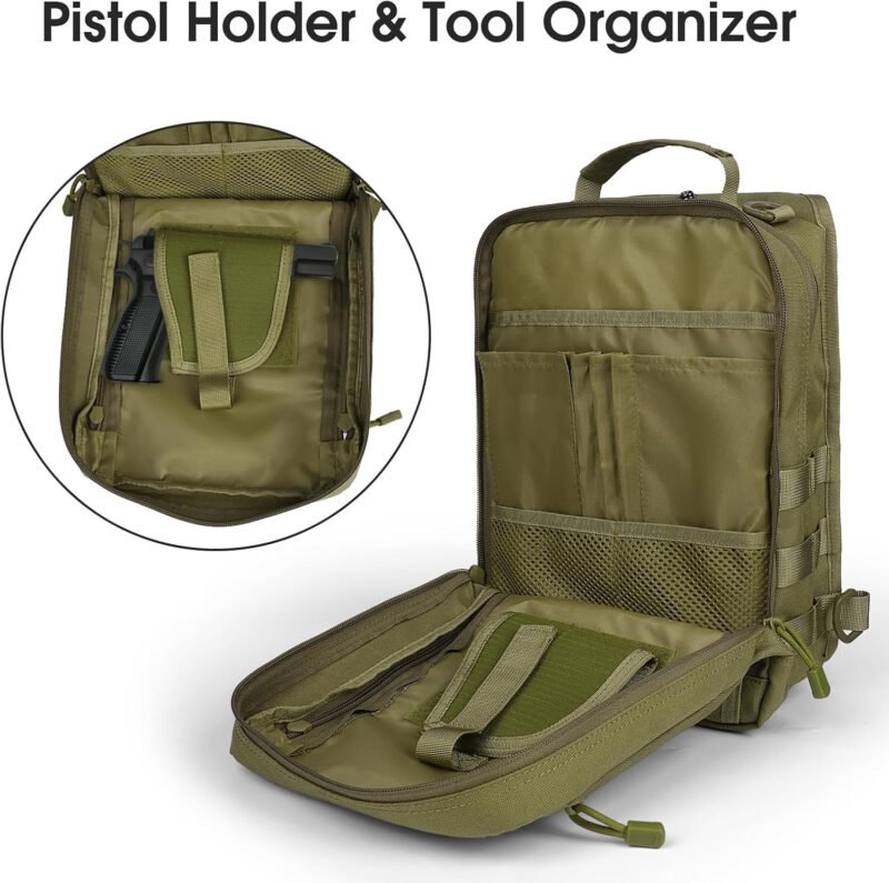 Hopopower Tactical Sling Backpack for Men – Military Shoulder Range Sport Pack, Small Utility Crossbody Chest Bag for Every Day Carry, Green