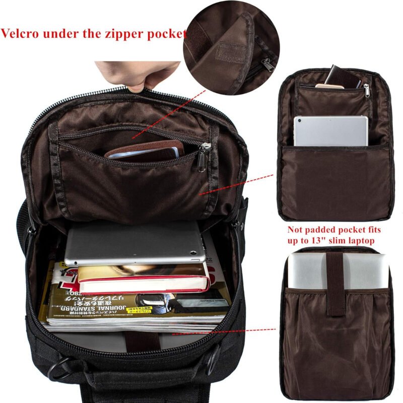 Leaper Military Tactical Backpack Assault Pack Sling Bag Molle Backpack Out Bag Black