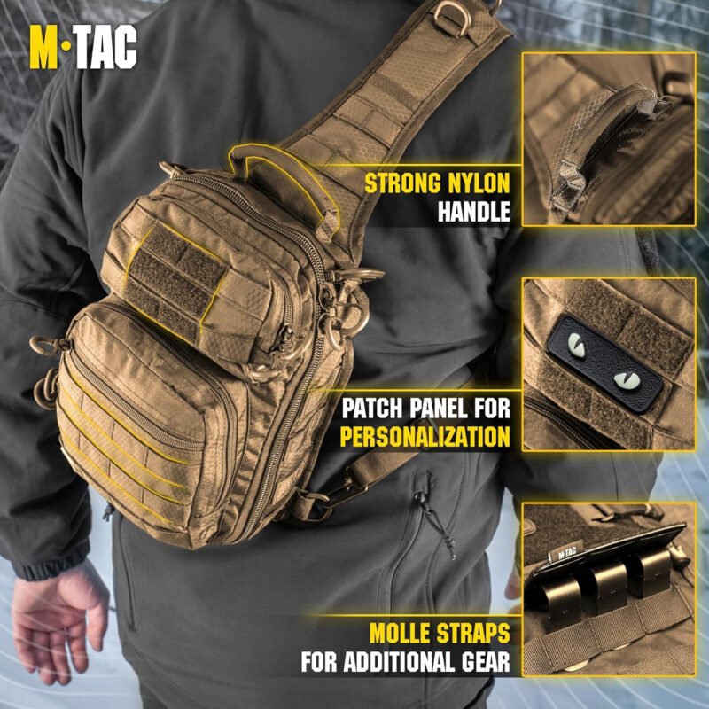 M-Tac City Hunter Hexagon, Tactical Sling CCW Concealed Carry Bag, EDC Pack