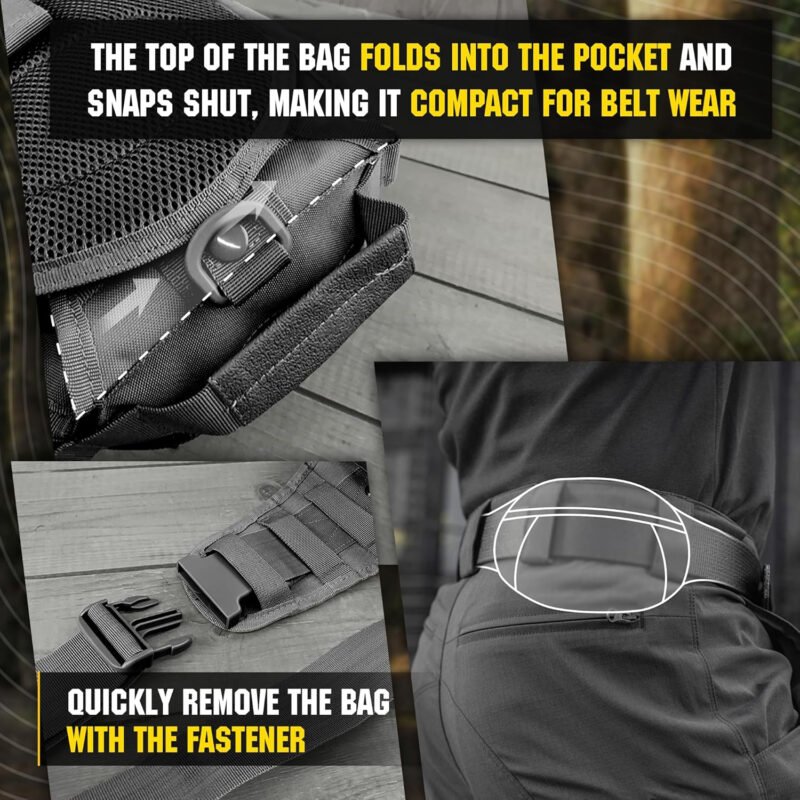 M-Tac Tactical Crossbody Black Sling Bag for Men – Military Backpack EDC Chest Bag Pack Travel Sling Shoulder Bag