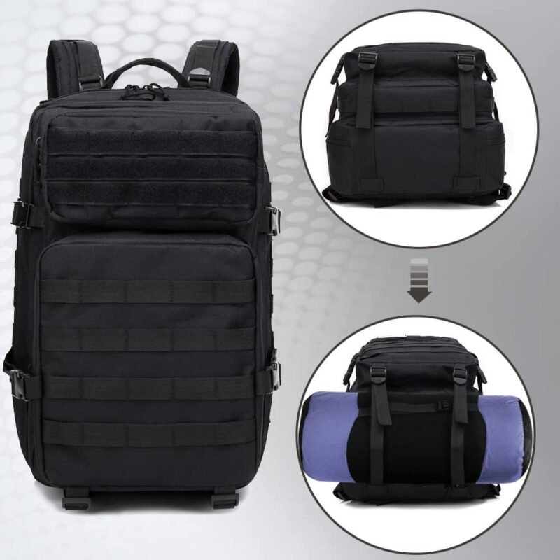 Monoki Military Tactical Backpack for Men, Large Army 3 Day Assault Pack, Molle Bag Rucksack, Emergency Backpack, Range Bag