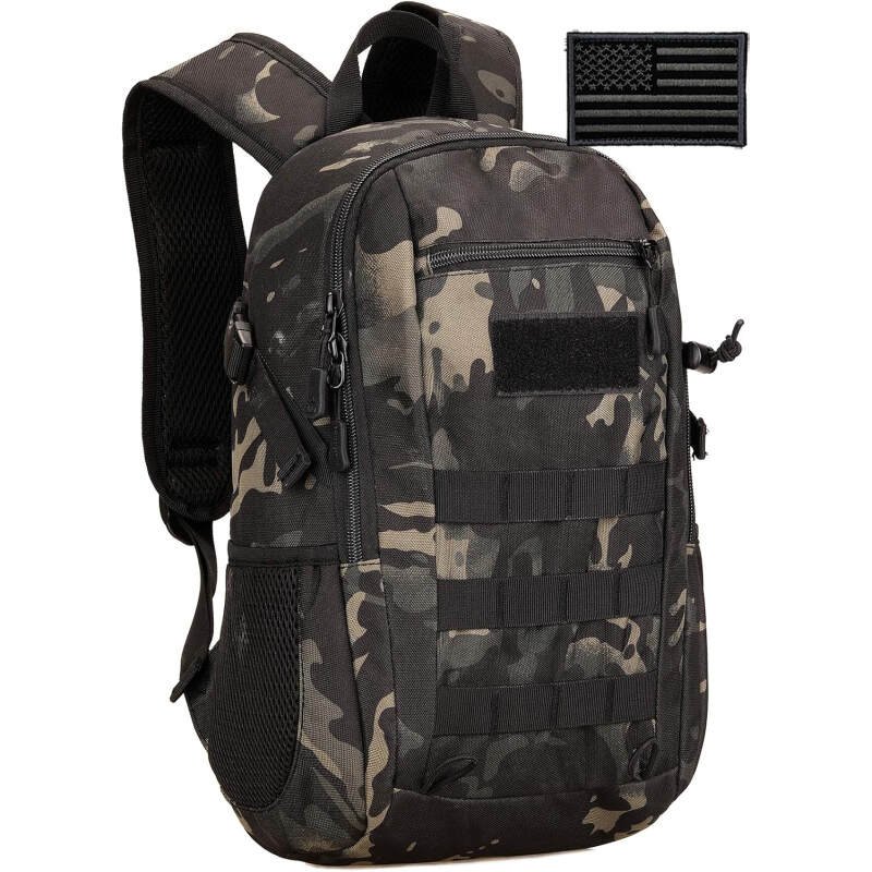 Protector Plus Small Tactical Backpack Military Daypack Army Assault Pack (Patch Included)