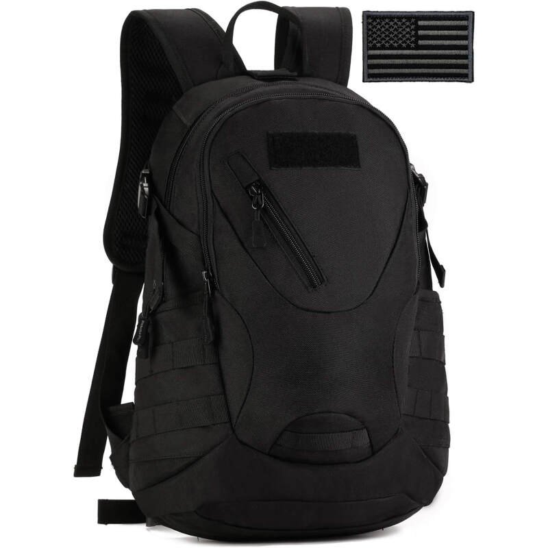 Protector Plus Tactical Motorcycle Backpack Small Military Cycling Pack Bug Out Bag (Patch Included)