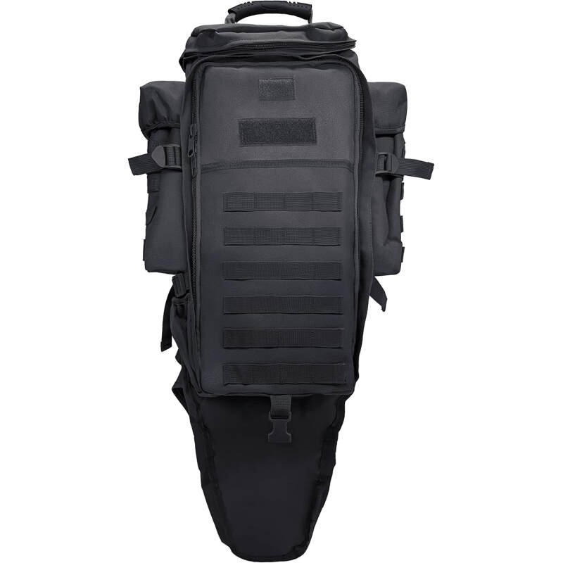 Silfrae Tactical Rifle Backpack Long Rifle Bag Molle Military Backpack for Trekking Hunting Camping