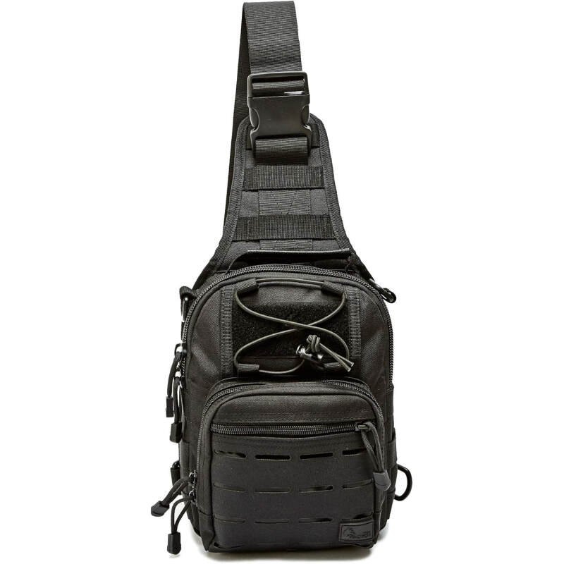 WOLF TACTICAL Compact EDC Sling Bag – Concealed Carry Shoulder Bag for Range, Travel, Hiking, Outdoor Sports