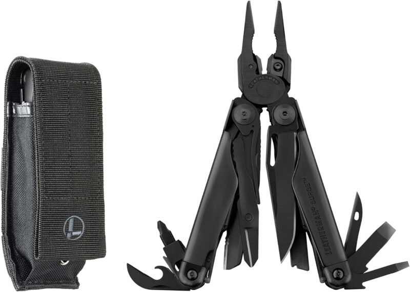 LEATHERMAN, Surge, 21-in-1 Heavy-Duty Multi-tool for Work, Home, Garden, DIY & Auto, Black with MOLLE Sheath