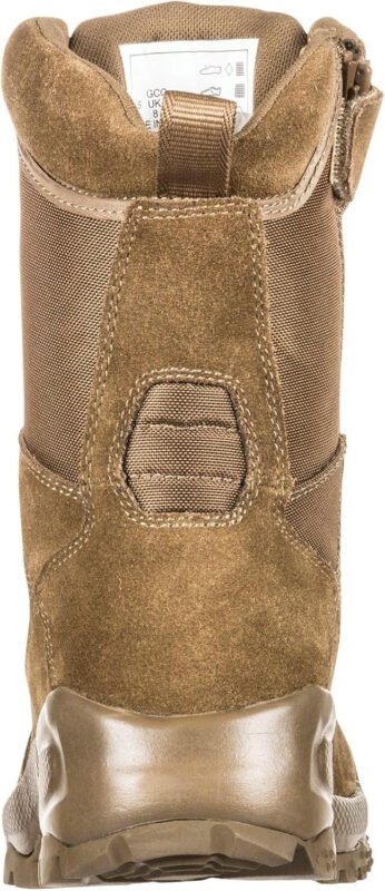 5.11 Tactical Men’s Side-Zip Brown Boots, ATAC 2.0 8″, Desert, Dark Coyote, Style 12393ABR