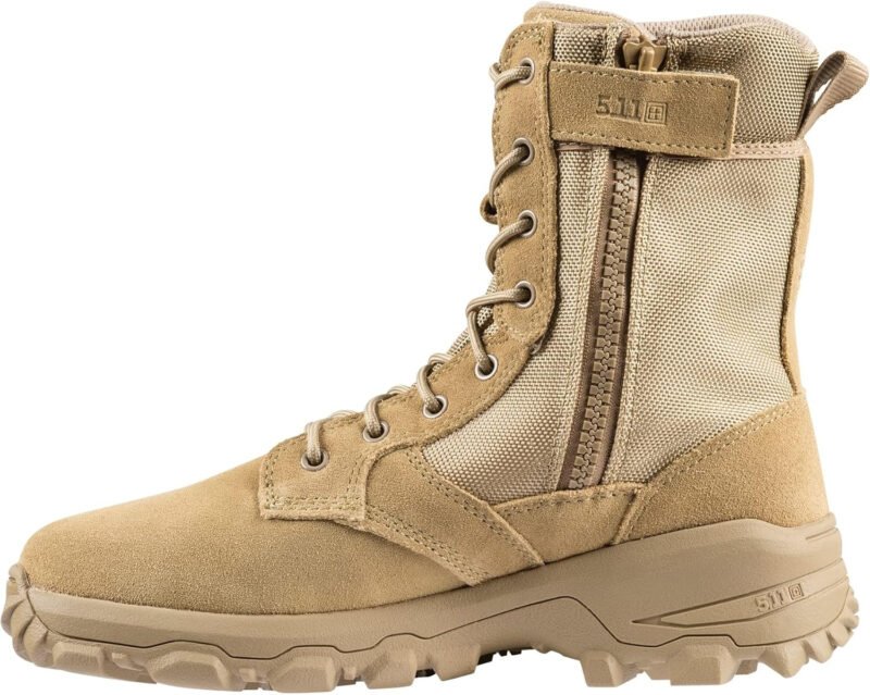 5.11 Tactical Men’s Leather Speed 3.0 Side Zip Combat Military Desert Boots, Style 12336/12337