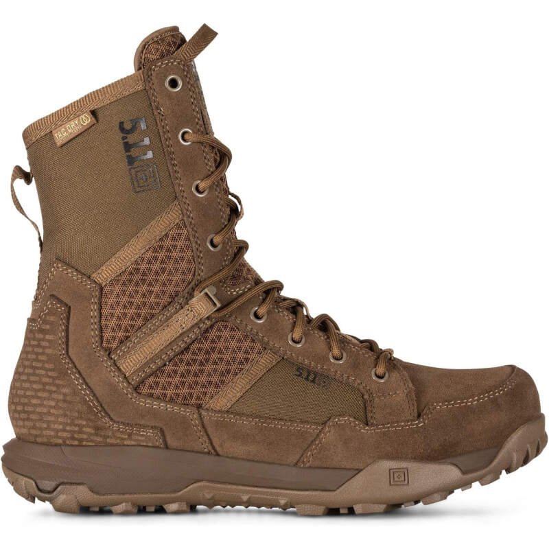 5.11 Tactical Men’s Waterproof Boots, 8″, Brown Tall Hiking Boot, Dark Coyote, Style 12445ABR