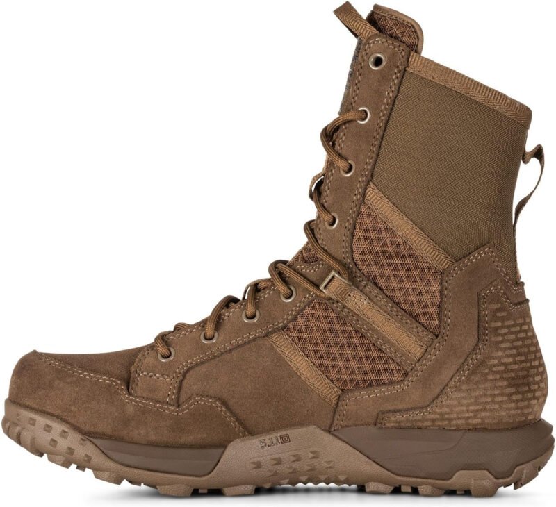 5.11 Tactical Men’s Waterproof Boots, 8″, Brown Tall Hiking Boot, Dark Coyote, Style 12445ABR