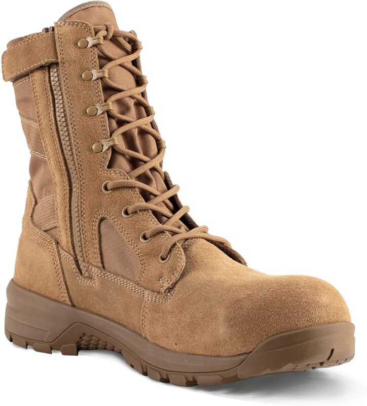 Belleville Men’s BV508ZCT 8″ Hot Weather Lightweight Side-Zip Composite Safety Toe Boot