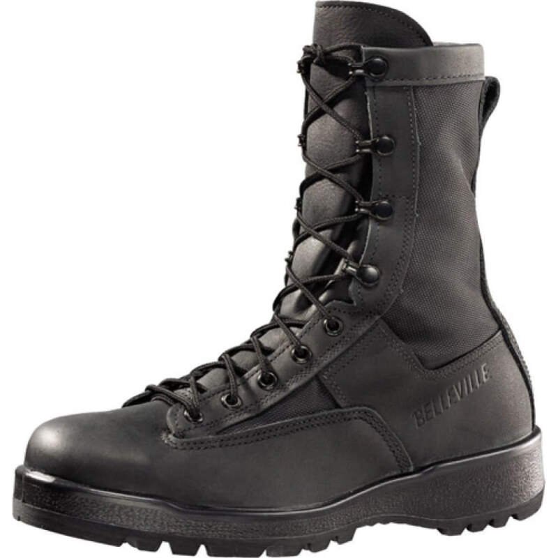 Belleville 700 8 Inch Waterproof Duty Black Tactical Boots for Men – Polishable Leather and Nylon with Oil-Resistant Gore-Tex Lining for Police, EMS, and Security Personnel