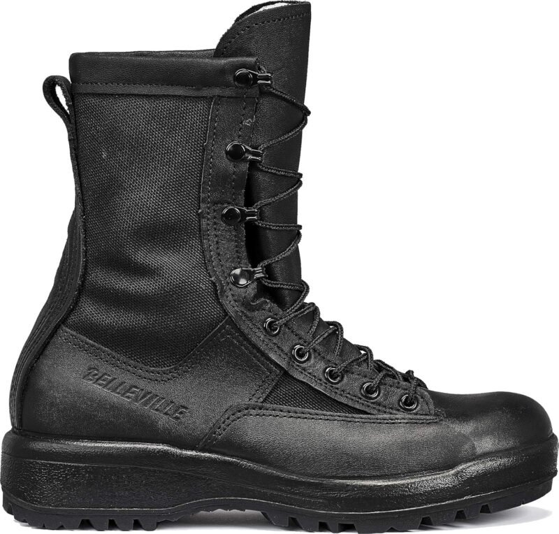 Belleville 700 8 Inch Waterproof Duty Black Tactical Boots for Men – Polishable Leather and Nylon with Oil-Resistant Gore-Tex Lining for Police, EMS, and Security Personnel