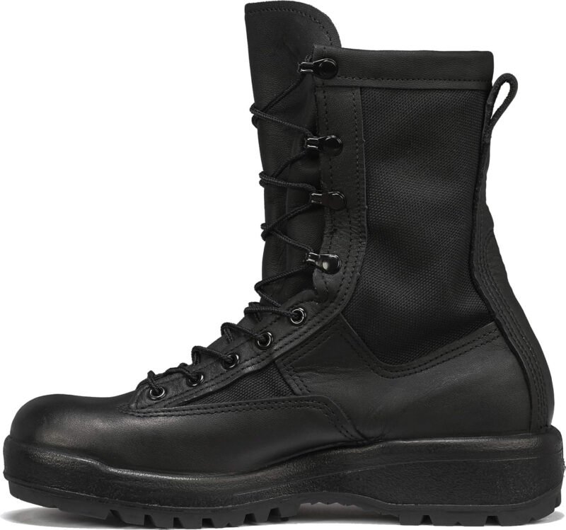 Belleville 700 8 Inch Waterproof Duty Black Tactical Boots for Men – Polishable Leather and Nylon with Oil-Resistant Gore-Tex Lining for Police, EMS, and Security Personnel