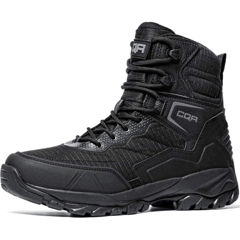 CQR Men’s Military Tactical Boots, Lightweight 6 Inches Combat Boots, Durable EDC Outdoor Work Boots