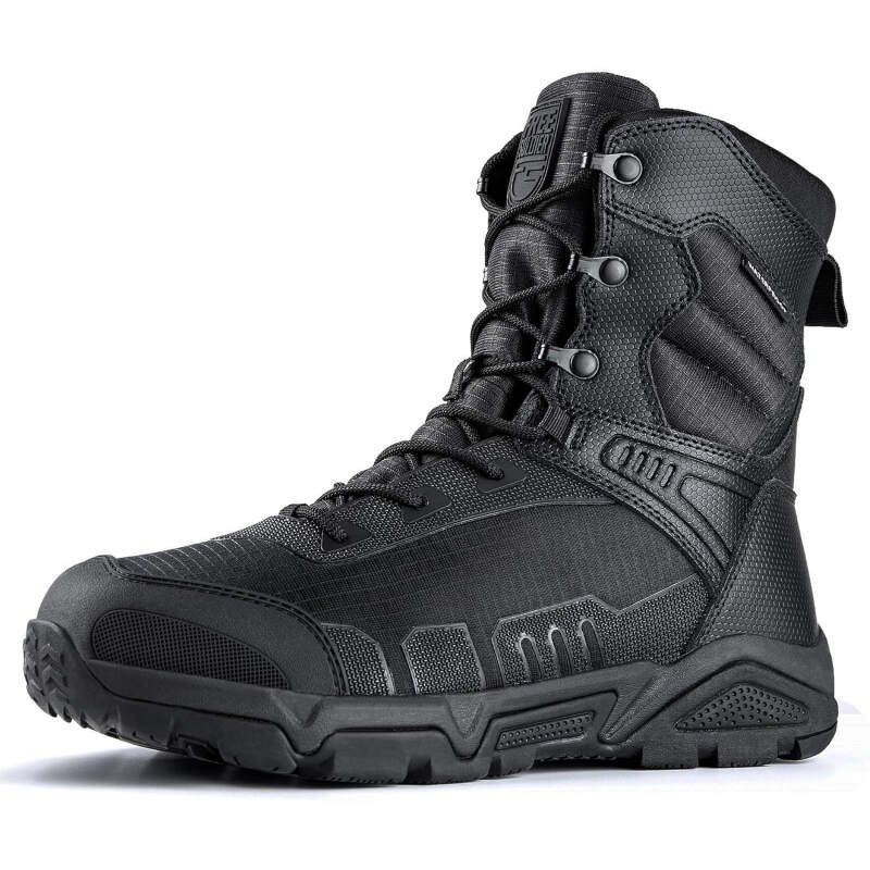 FREE SOLDIER Men’s Military Tactical Boots Waterproof Hiking Work Boots Durable Combat Boots