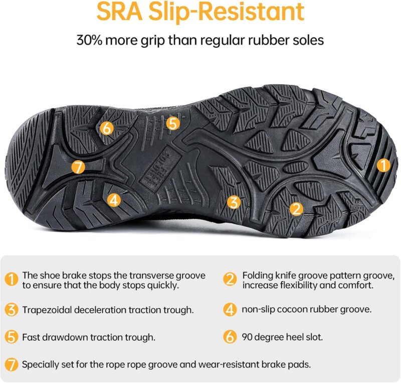 FREE SOLDIER Men’s Military Tactical Boots Waterproof Hiking Work Boots Durable Combat Boots