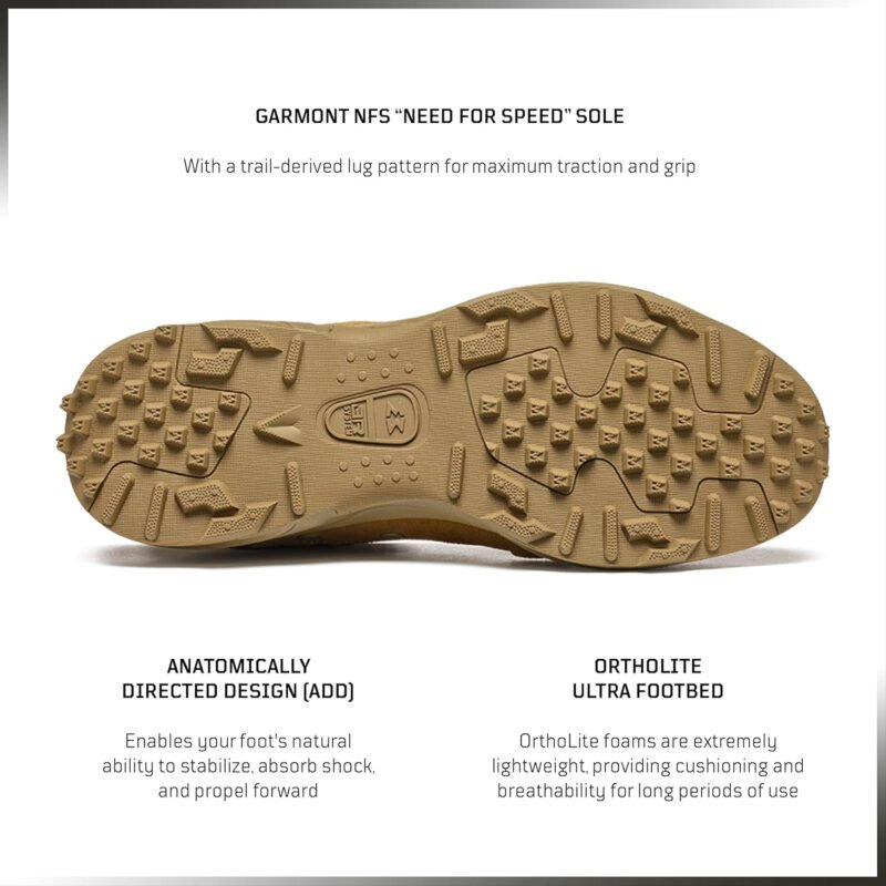 GARMONT TACTICAL T8 NFS 670 T.A.A. Military Combat Boots for Men and Women, Army, Air Force, T.A.A., AR670-1 and GSA Compliant Footwear, Lightweight, Suede Leather