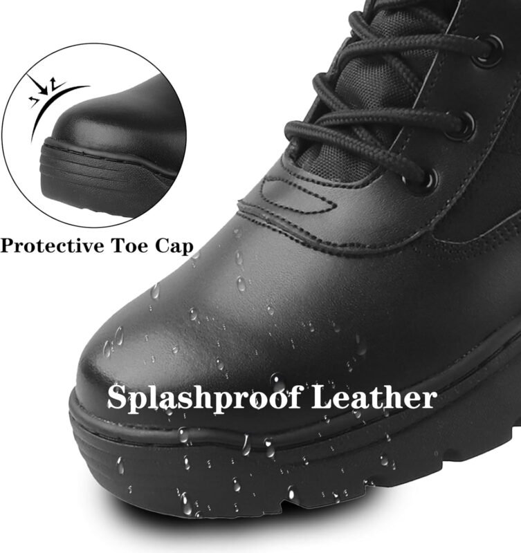 Military Tactical Combat Boots for Men Side Zipper Army Police Work Boots Anti-slip Durable Security Duty Desert Boot