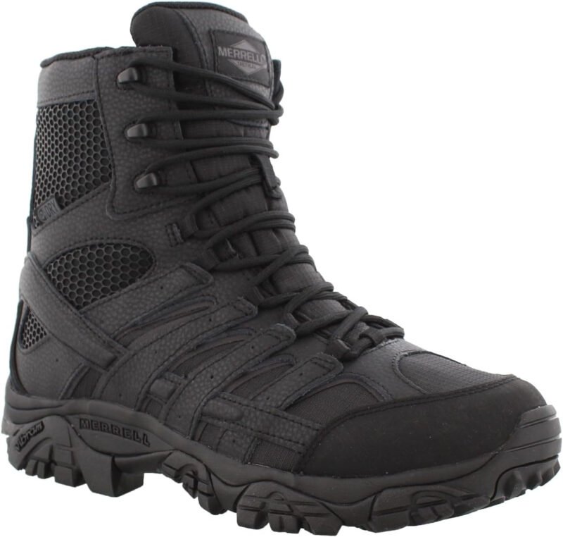 Merrell Men’s Jungle Moc Leather Slip Resistant Industrial Shoe